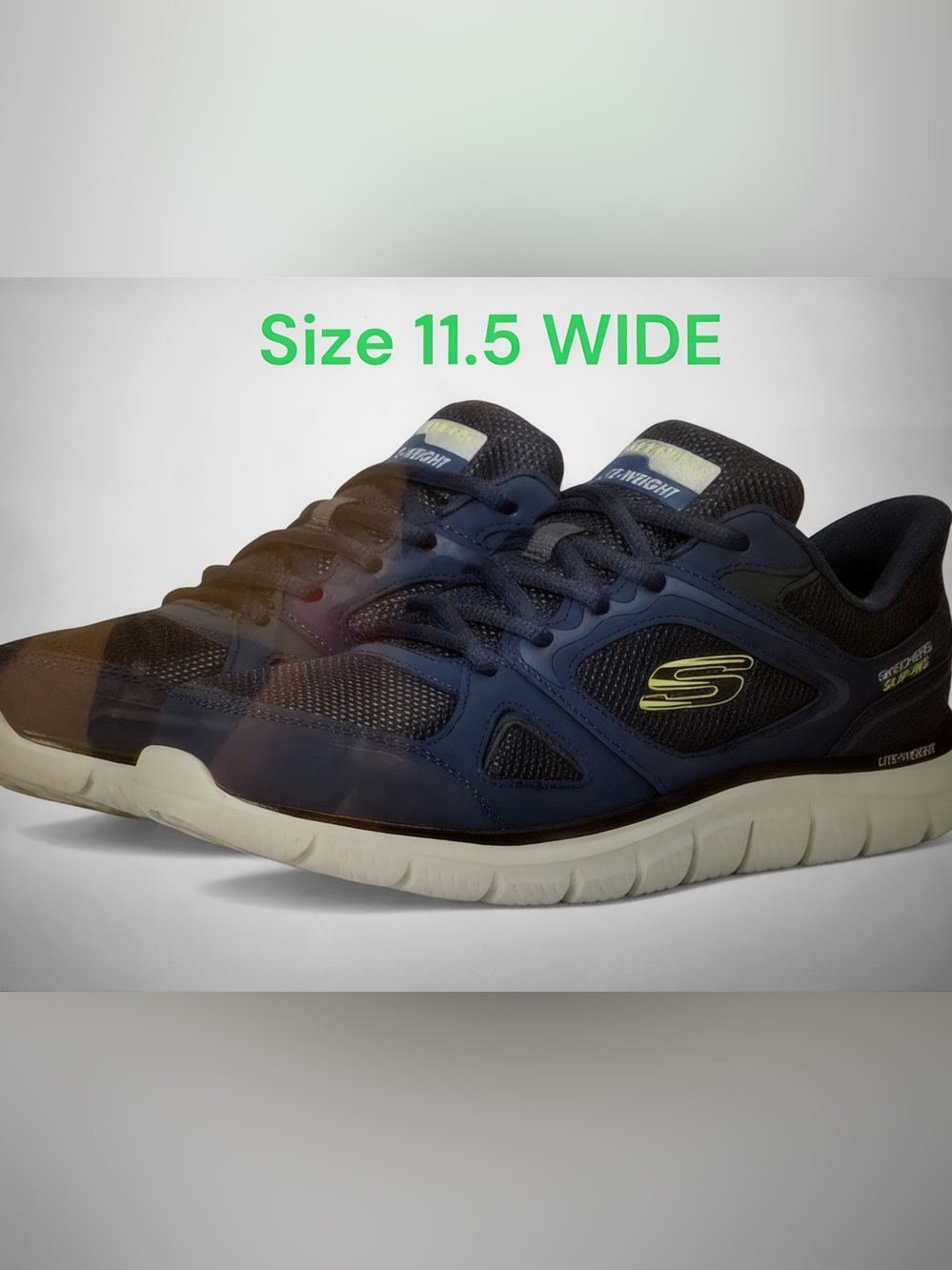 Skechers Track Ezra’l Mens 11.5 Wide Navy Sneakers Slip Ins No box
